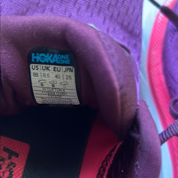 Hoka One One Clifton 8B Purple Athletic Running Shoes - Picture 10 of 13